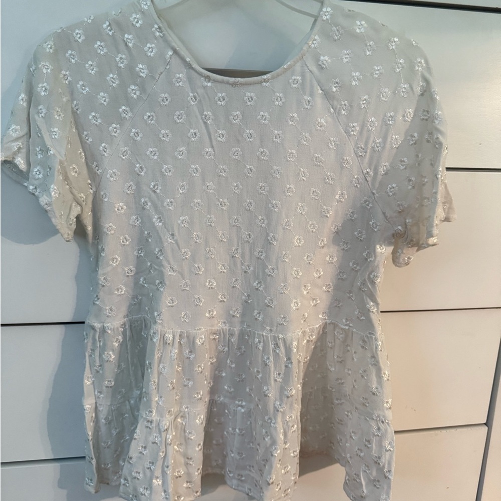 Altar'd State Cream Floral Blouse